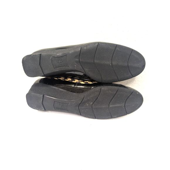 LIZ CLAIBORNE Women's Size 9.5 Stacy Black Patent Leather Houndstooth Loafers - Picture 6 of 10